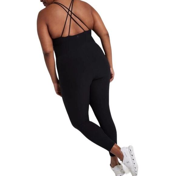 NWT Calia LustraLux Bodysuit Women XL Strappy Back Deep Aqua Blue Yoga $110 - Picture 13 of 15